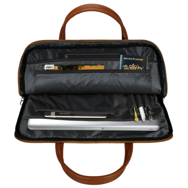 Maletin Porta Notebook 15.6 Organizador Impermeable Gris Exclusivo - Image 7