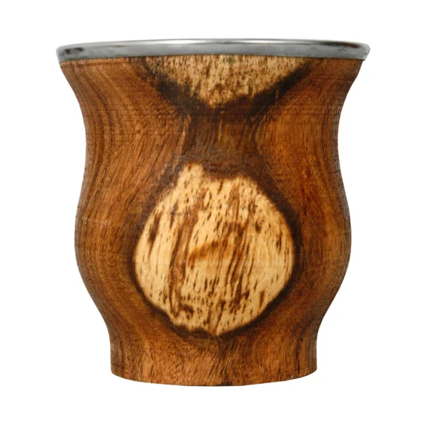 Mate De Madera Algarrobo Artesanal Virola Acero Madu - Image 2