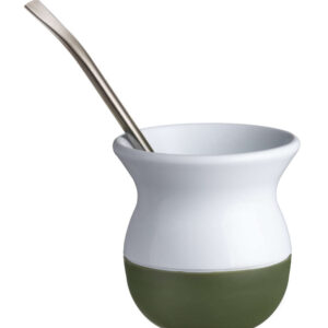 Mate Classic Blanco y Verde Pack de 10 Unid