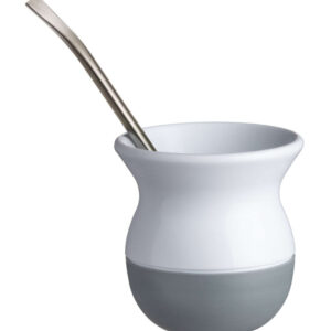 Mate Classic Blanco y Gris Pack de 10 Unid