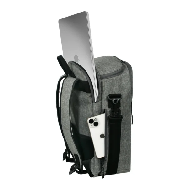 Mochila Bolso Matero Porta Notebook Impermeable Andes Gris Exclusivo - Image 2