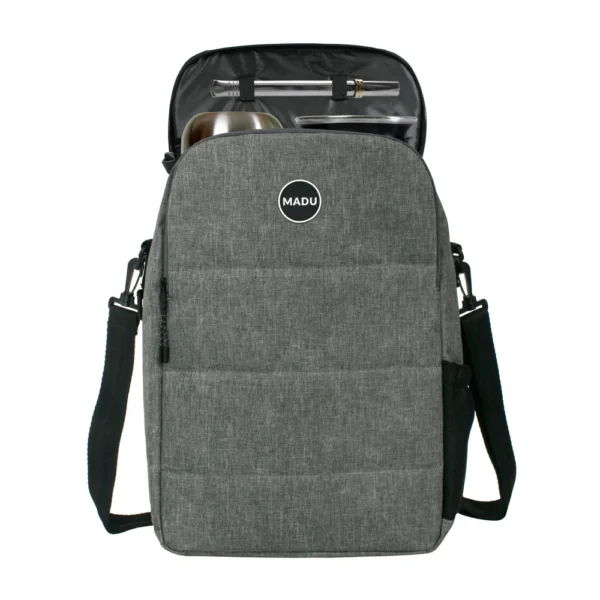 Mochila Bolso Matero Porta Notebook Impermeable Andes Gris Exclusivo - Image 3