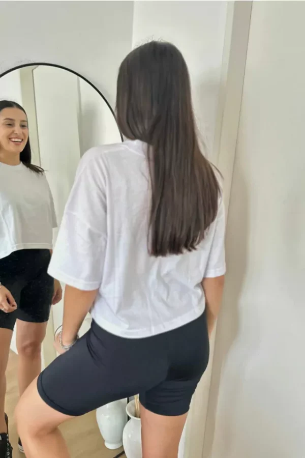 Remera Overzise Boxy Crop Top Aesthetic Corta