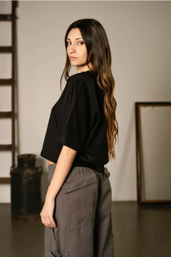 Remera Overzise Boxy Crop Top Aesthetic Corta - Image 4