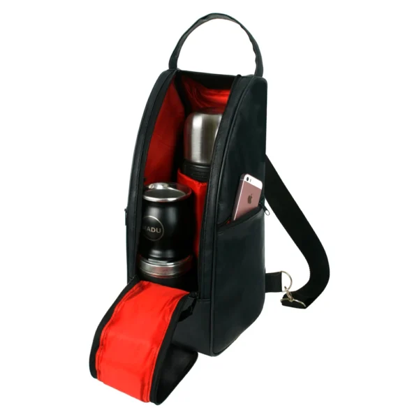 Bolso Matero Impermeable Ombú Morral Porta Termo Mate Madu Negro 1 Exclusivo - Image 2