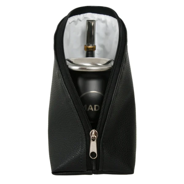 Estuche Porta Mate Ecocuero Impermeable Con Cierre Madu Negro